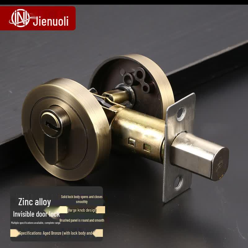 JNL Zinc Alloy Hidden Round Door Lock