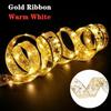 Christmas Ribbon Fairy Light Christmas Decoration DIY Bows String Light Tree Ornaments For Home 2025 Xmas Decor New Year Navidad