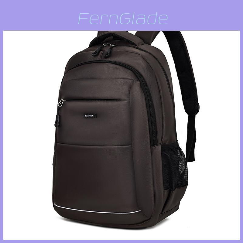 Oxford Cloth Large Capacity Business Travel Backpack With White Line With Multiple Pockets Design For Commuters