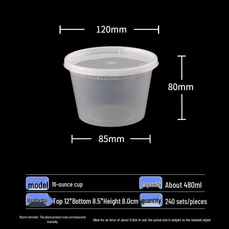 Disposable PP Transparent Takeaway Soup Bowls