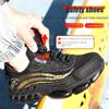 Labor Insurance Shoes Rotating Button Anti-smashing, Anti-piercing, Wear-resistant Steel Head Safety Construction Site Shoes