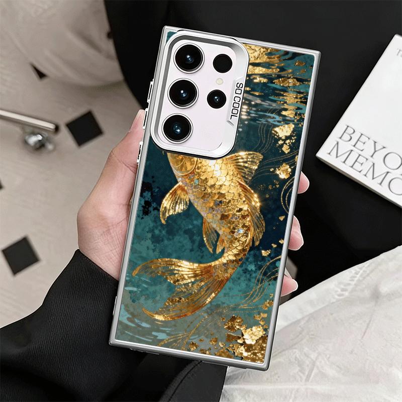 Golden Carp Lucky Koi Shockproof Phone Case for Samsung Galaxy S26 Edge S25 Ultra S24 FE S23 Plus S21 Cover Anti Fall Fundas
