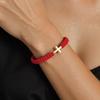 Adjustable Woven Crucifix Bracelet for Fashionable Couple Braided Rope Handchain Trendy Unisex Wristband Accessories