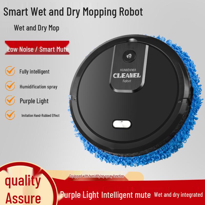 Household Smart Wet-Dry Mop with Humidification, Spray, and UV Light