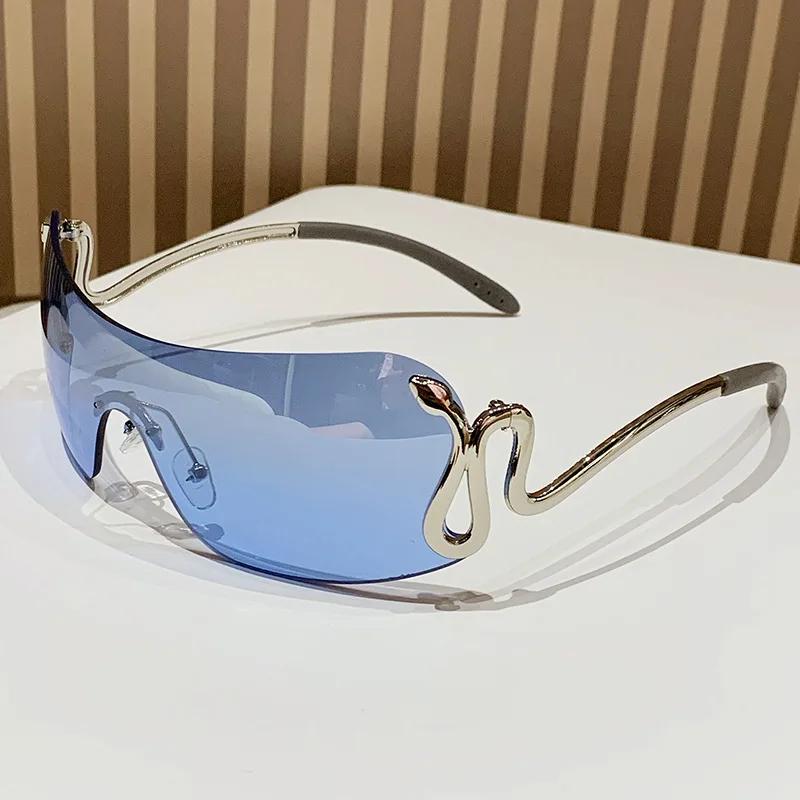 Fashion Frameless Y2K Spicy Girl Sunglasses Women Street Po Leisure Sun Glasses Lady UV Protection Eyewear UV400