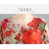 2025 Retro Printed Round Neck Long Sleeve Patchwork Dress Women