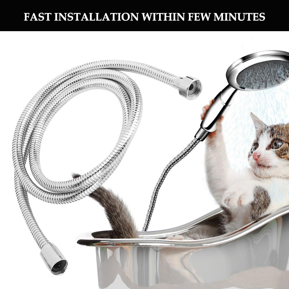 1.5m G1 2in Thread Stainless Steel Shower Hose Household Bathroom Showering Accessories