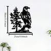 1pc Majestic Eagle & Pine Tree Metal Wall Art, Weather-Resistant Garden Decor Gift