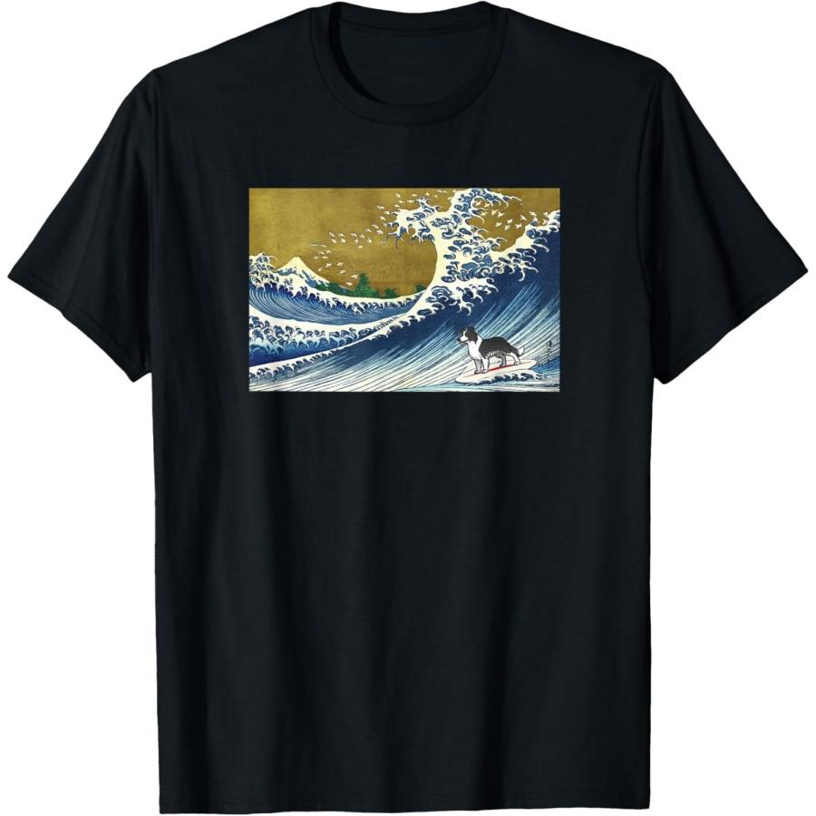 

Retro Vintage Surfing A Wave Border Collie Lover T-Shirt XXXXXL чорний