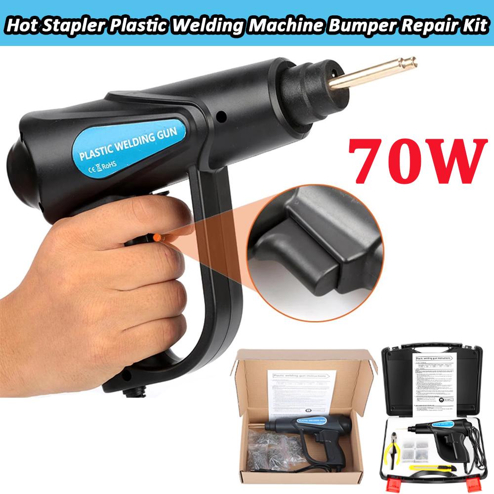 70W 200/800PCS Hot Stapler Plastic Welding Machine Car Bumper Repair Kit PVC Plastic Repairs Hot Stapler Staples Soldering Gun