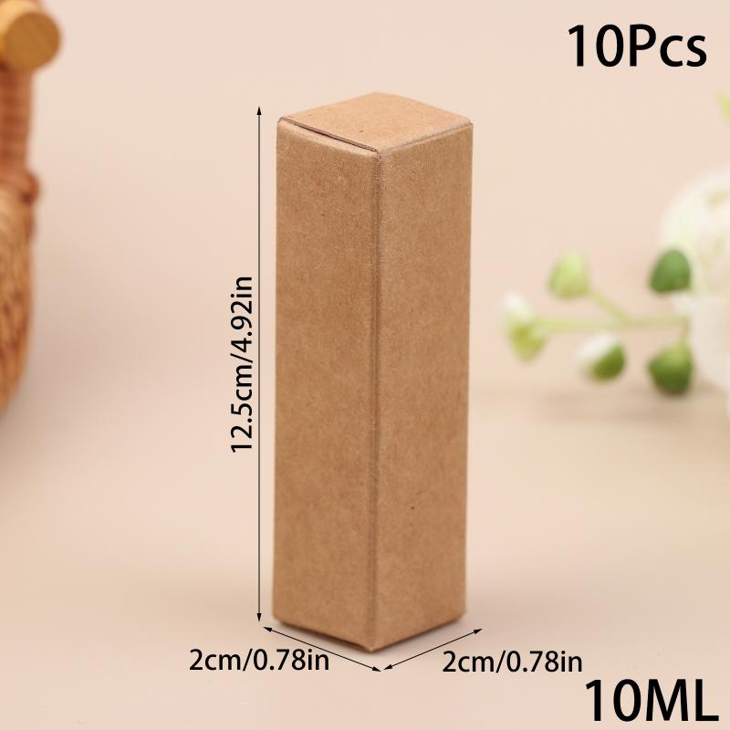 10Pcs Essential Oil Bottle Packaging Box White Black Kraft Paper Tube Cardboard Boxes Lipstick Perfume Box Blank Cosmetic Box