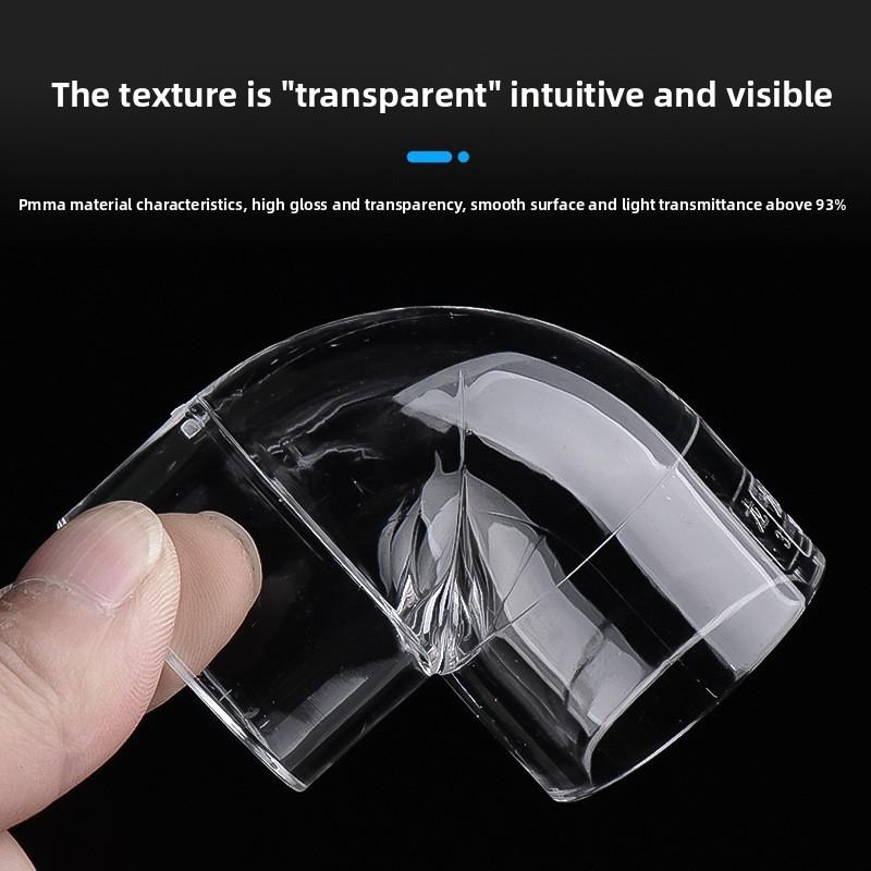 1PC I.D 16/20/25/32mm Acrylic Pipe Fittings Transparent 90 Degree Elbow End Plug Tee Connectors Aquarium Fish Tank Garden Joint
