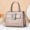 Large Capacity Women's Crossbody Bag High-quality Handbag Commuter Shoulder Bag Trendy Bright Leather Hardness Zipper Closure