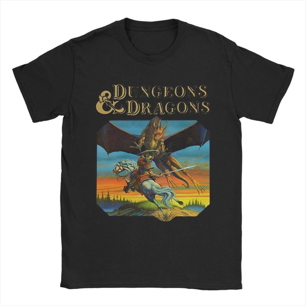 dungeoned and dragon BLUE  Tee Shirt for Men Women New Arrival T Shirts  Cotton Clothing