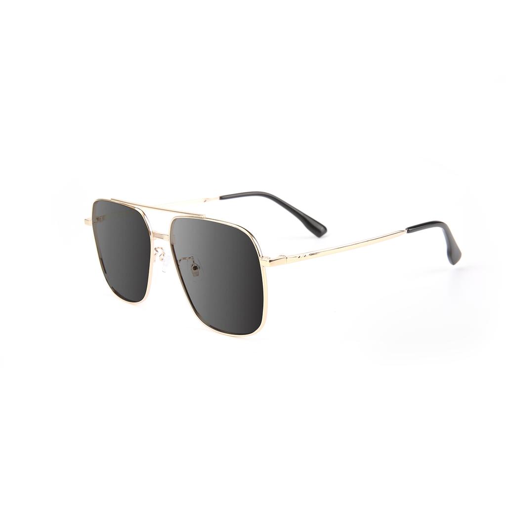 Double Beam Square Prescription Sunglasses For Men With Degree 0 To -6.0 Metal Frame Optical Glasses Outdoor