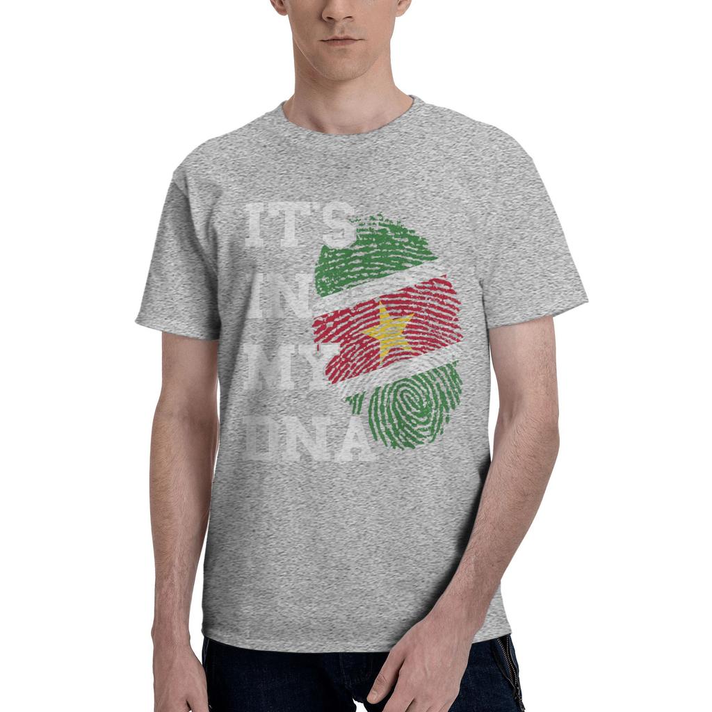 Men T-Shirt Suriname Flag Its In My DNA Thumbmark Surinamese Roots Novelty  Tee Shirt Short Sleeve  T Shirts O Neck Tops Classic