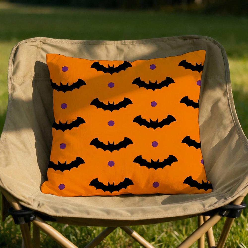 Halloween Scary Bats Cushion Cover Soft Reversible Durable Pillow Cover MultiScene Use for Home Car Daily Comfort