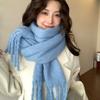 Tassel Winter Cashmere Scarves Mohair Long Shawl Classic Wool Scarf  Student