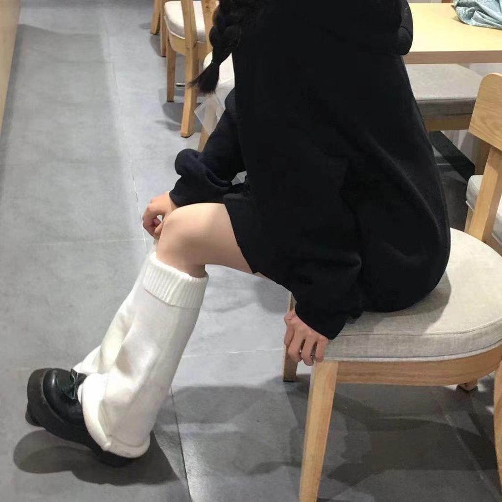 Y2K Harajuku Knit Leg Warmers: Japanese JK Student Bell Bottom Socks