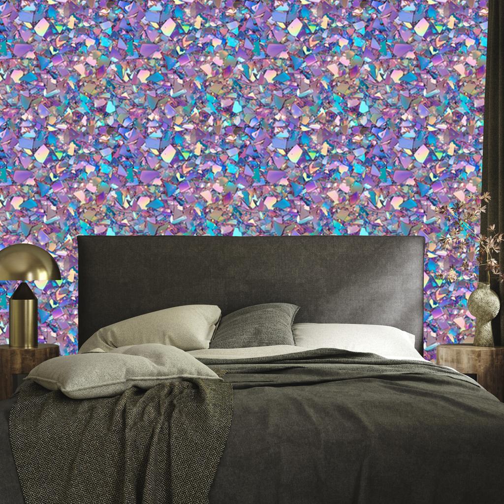 Iridescent Glitter Wallpaper Blue, Violet and Purple 50x1000
