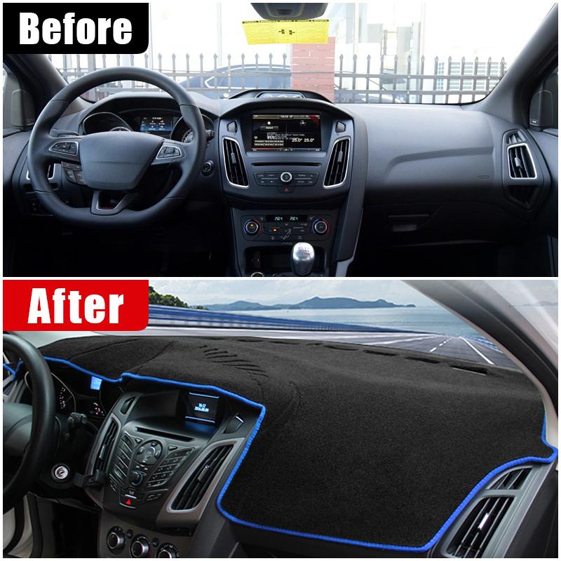 Abaiwai For Ford Focus 3 Mk3 2011 2012 2013 2014 2015 2016 2017 Car Dashboard Mat Sun Shade trument Desk Non-slip 3d Parts