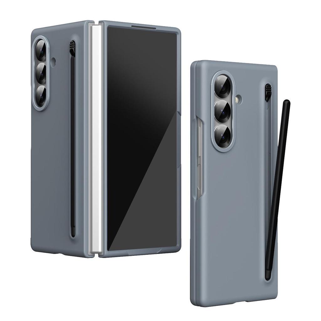 Samsung Z Fold7 Hülle mit Stifthalter: 6/5 Hautgefühl, Integrierte Folie, W25 Sturzschutz