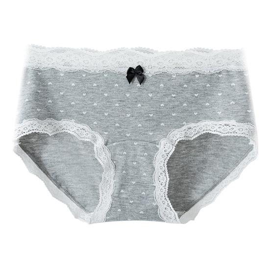 

Cotton Underwear for Women Lace Trim Cheeky Hipster Panties Soft Breathable Bikini Briefs Mid Rise Ladies Underpants with Bow XL