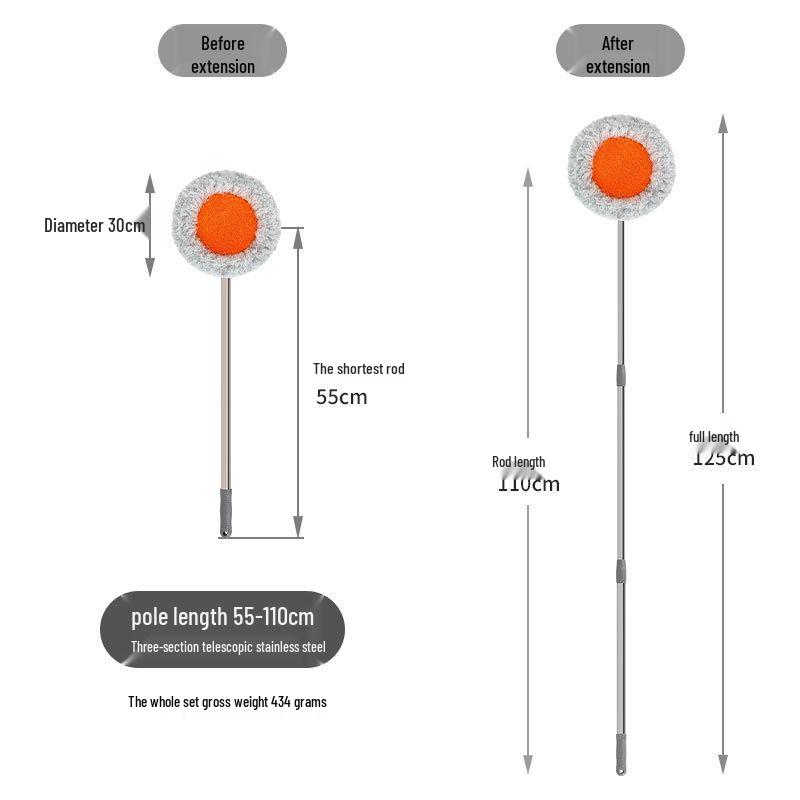 Golden Rabbit Sunflower Chenille Mop for Car, Wall, or Ceiling Cleaning