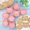 8Pcs Animals Cookie Mold Set Cartoon Cookie Stamp Fondant Cake Decoration Tools 3D Hand Pressure Plastic