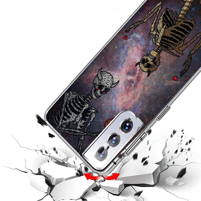 Anatomy Skeleton Heart Lovey Kiss Cover Phone Case For Samsung Galaxy S26 S25 Edge S24 Ultra S23 S22 Plus S21 S20 FE Soft Fundas