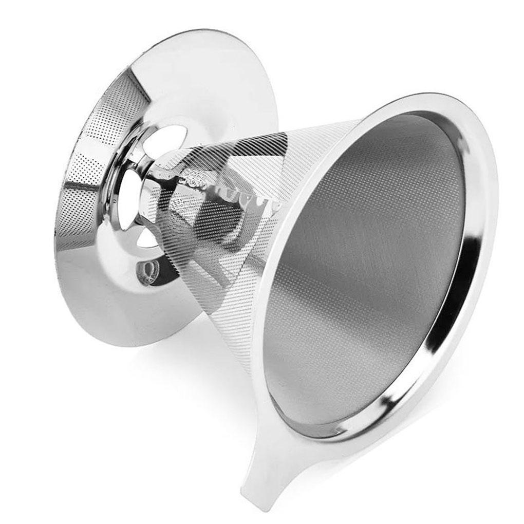 Kaffeefilterhalter Wiederverwendbar Doppellagig Edelstahl Kaffee Tee Sieb Kaffeezubehör Kaffeezubereitungswerkzeug Zubehör