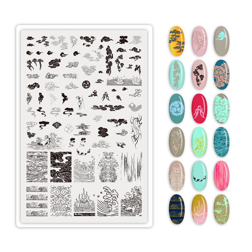 9.5X14.5cm Big Size Nail Stamping Plates Flower/Geometric Designs Nail Art Template For DIY Nail Decor 5.6cm round Stamper Plate