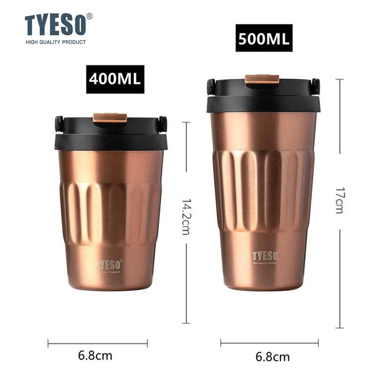 TYESO 400ML/500ML Thermo Bottle Portable Tumbler Vacuum Flasks Travel Coffee Flask Stainless Steel Thermal Cup Car Insulated Cup