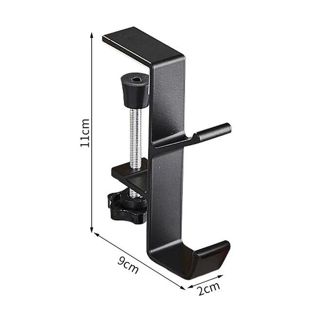 

Многофункциональный крючок для края стола, регулируемый крючок для хранения рюкзака, портативная стойка для сумки, пробойник, бесплатная вешалка для края стола для домашнего офиса белый