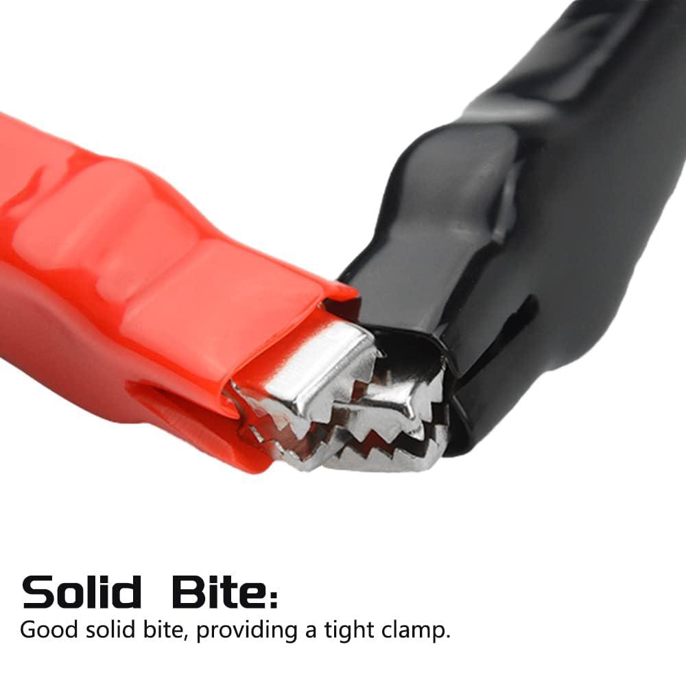 10 PCS Insulated Alligator Clips Electric Test Clips Alligator Clamp for Car Auto Vehicle  Black Red