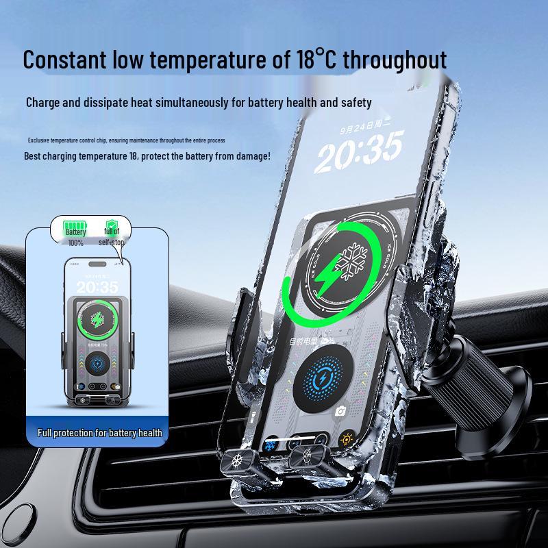 TEC Luftgekühlte Auto-Handyhalterung mit 15W Wireless Charging