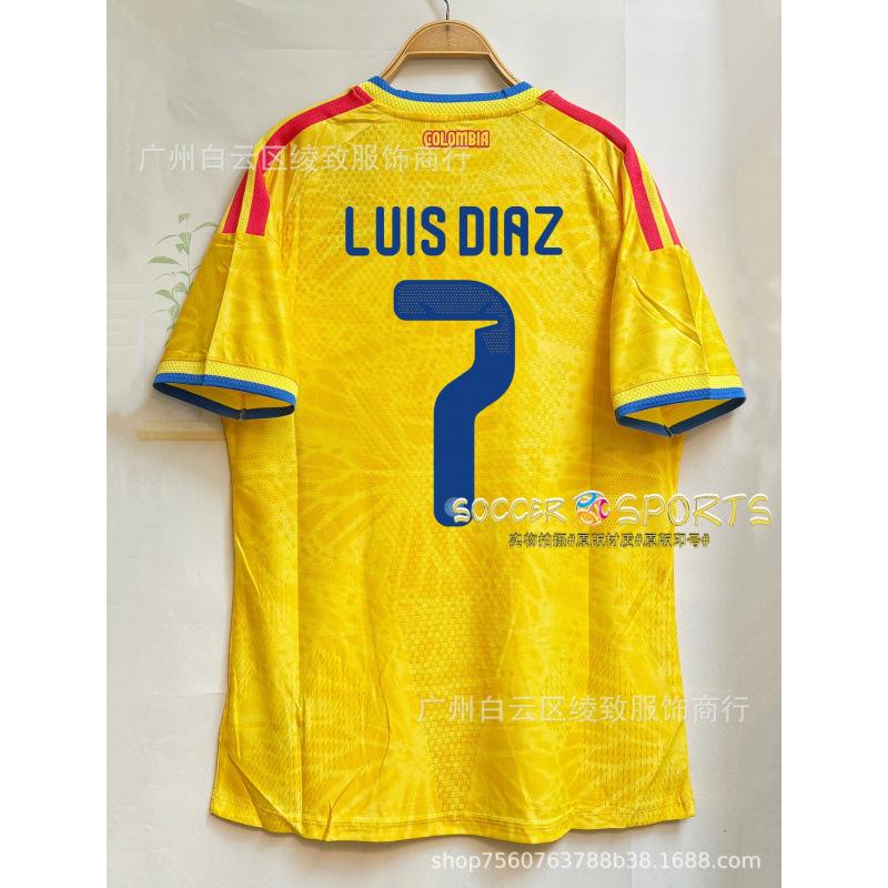 2026 Kolumbien Trikot Suarez Dias Hames Falcao Heim Spieler Edition Fußballtrikot