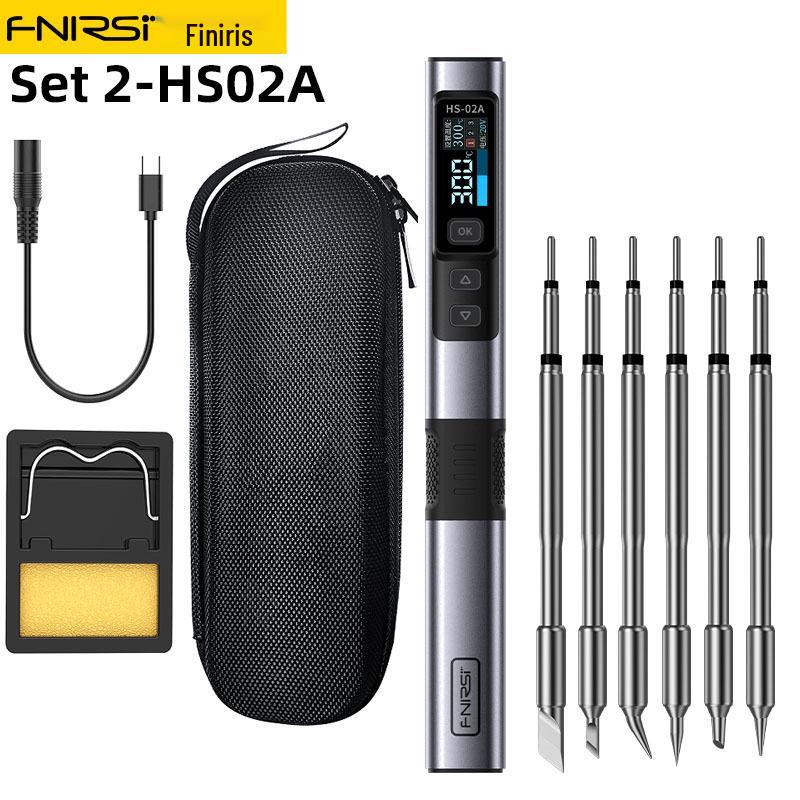 FNIRSI HS-02 100W Smart Electric Soldering Iron - Portable Constant Temperature Pen for Household Repair/Welding.