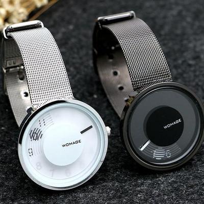 Fashion Hot Sell Women Man Unsex Mesh Steel Wristwatch Popular Style Quartz Student Watches Unique Design