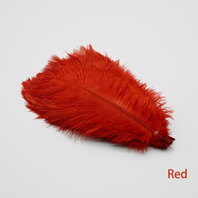 60Pcs/Lot Natural White Ostrich Feathers Handmade Craft Accessories Wedding Home Decorations