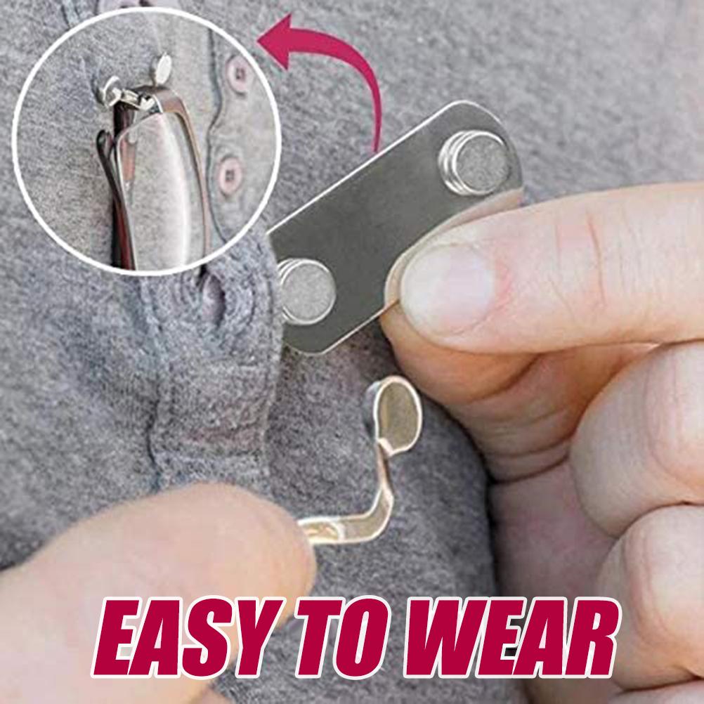 Stay In Place Glasses Holder Multi Functional Portable Zinc Alloy Eyeglass Clip