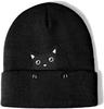 Women's Cat Embroidery Knit Hat - Cute Gift for Cat Lovers