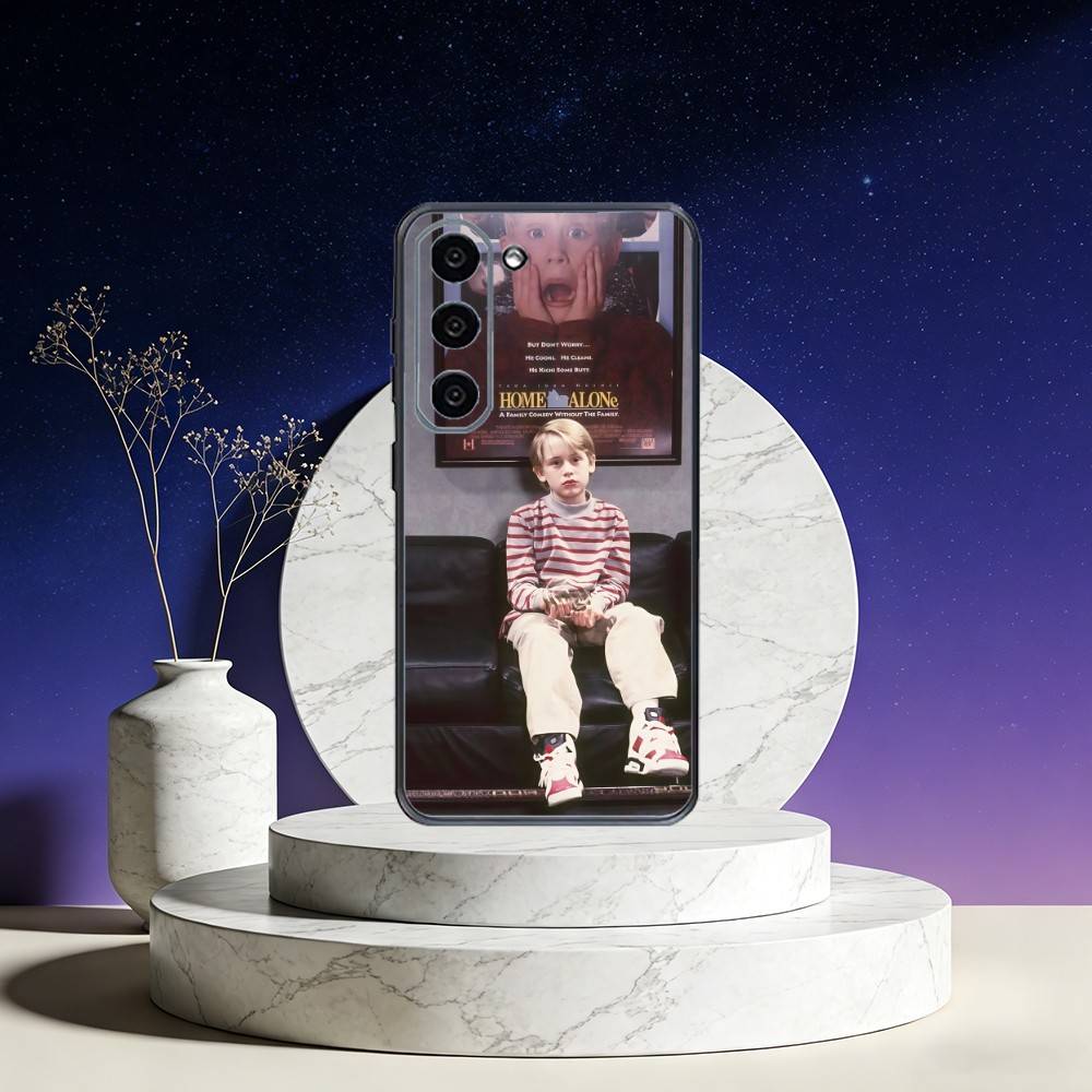 Funny TV Home Alone Phone Case For Samsung Galaxy A73,A72,A71,A70,A53,A52,A51,Others Soft Black Cover