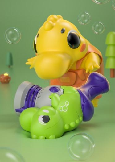 Popular Dinosaur Bubble Blowing Machine Children'S Handheld Gun Electric Fully Automatic Boys And Girls' Toys