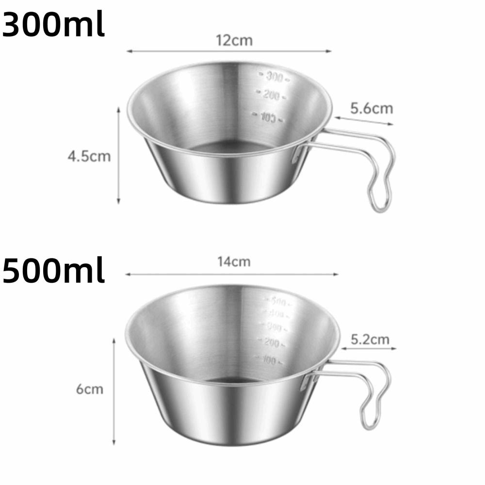Stainless Steel Sierra Cup 300ml/500ml Portable Bowl Durable Camping Cup  Picnic