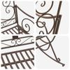 Garden Bench Antique Brown Steel