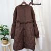 Long Splicing Cotton Clothes Knitted Cardigan Autumn and Winter New Tassel Loose and Thin Sweater Jacket Women