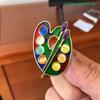 1Pcs Enamel Palette Brooches Jewelry Accessries Gifts DIY Clothing Sewing Supplies For Women Clothing Coat