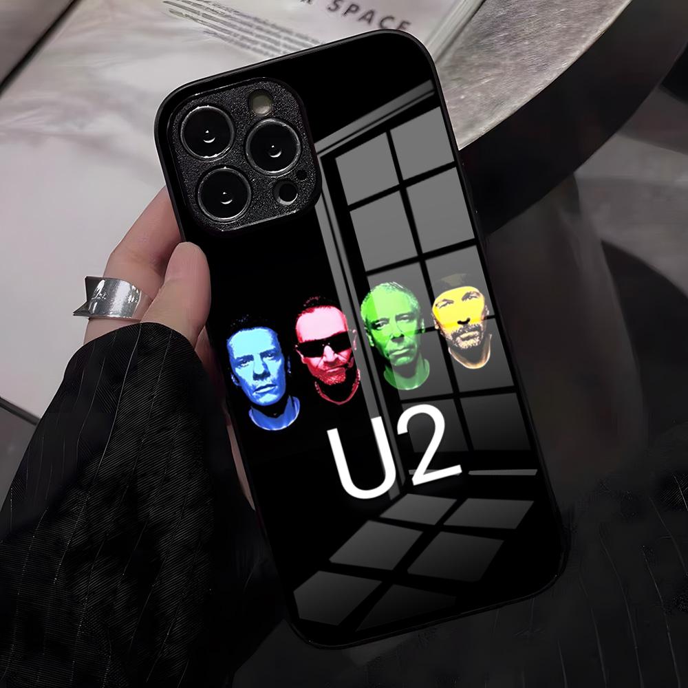 U2 Band Phone Case For IPhone 17 Pro Max 16 15 14 Pro Max 13 11 X Xs Xr 8 7Plus Glass Cover