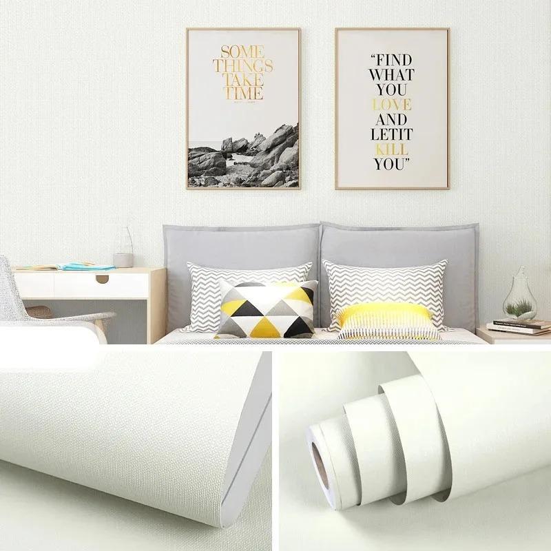 Bedroom Decoration PVC 45cm Macaroon Waterproof Autohesion Modern Home Decoration Wallpaper Self Adhesive Living Room Stickers